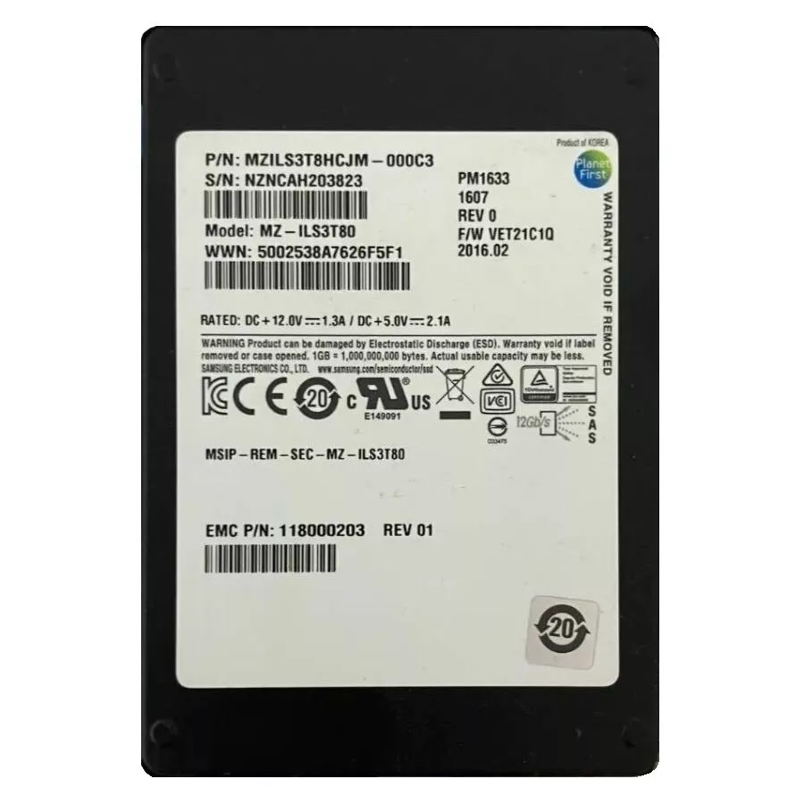 هارد EMC 3.84TB 12G SAS SSD هارد EMC 3.84TB 12G SAS SSD